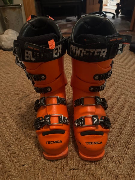 Mondo 29 & 29.5 Unisex Tecnica Firebird R Racing Ski Boots Medium Flex (Used)