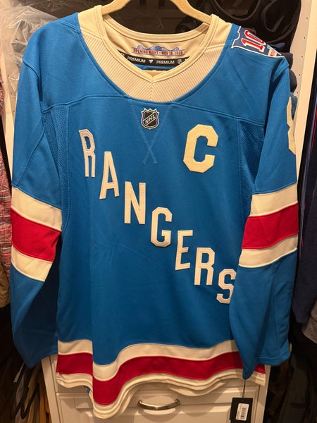 New York Rangers Centennial Patch Premium MSG JT Miller 8 C Size 52 Men's Jersey (New)