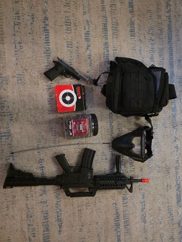 Airsoft Crossman P311 Pistol and Stinger R37 Rifle with accessories - $80 (Norwell MA)