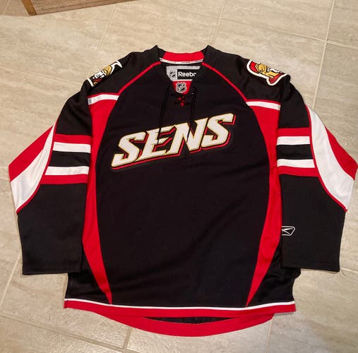 Ottawa Senators “Sens” Black alternate Reebok Jersey L