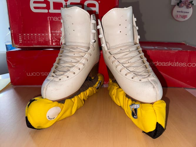 EDEA Overture Figure Skates C Junior 2 (Used) + John Wilson Choronation Ace blades + Soft Guard