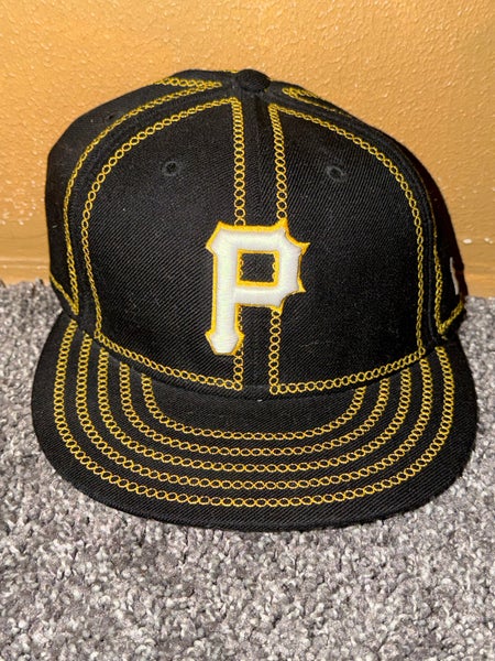 New Era MLB Pittsburgh Pirates Fitted Hat Cap Size 7,1/8 Used Pre Owned 59Fifty.