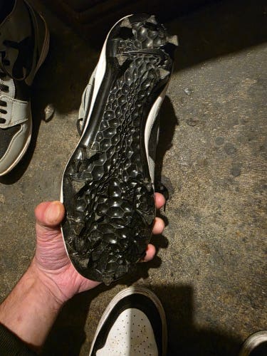 Gray Men's Size M 12.0 (W 13.0) Adult Air Jordan High Top Molded Cleats (New)