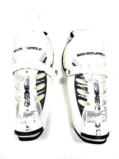 Used WinnWell GX4 Junior Shin Guards White 11" 11860-S000301221