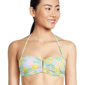 Lilly Pulitzer Jessa Top Women's 8 Bluette Make Lemonade Stretch Swimwear TLW655