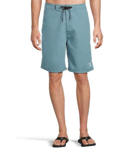 Hurley One Only 2.0 21 Boardshorts Mens 32 Noise Aqua Drawstring Swimwear TLW649