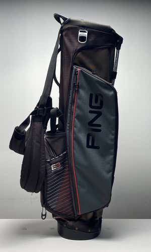 Ping E2 4 Series Stand Bag Black/Red 4-Way Divide Dual Strap Golf Bag