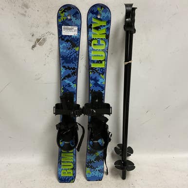 Used LUCKY BUMS BEGINNER SKIS Navy Blue 11855-S000194898