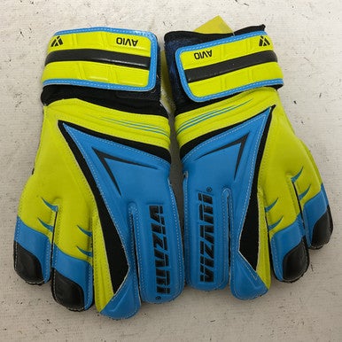 Used Vizari AVIO Soccer Goalie Gloves Royal Blue And Yellow 5 11855-S000194870