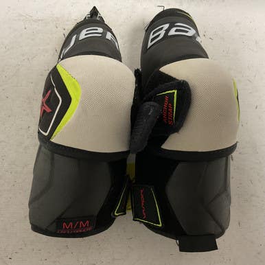 Used Bauer VAPOR 2X Junior Elbow Pads Grey And Lime MD 11855-S000194867