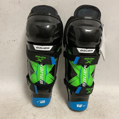 Used Bauer X Youth Shin Guards Black 9" 11855-S000194863