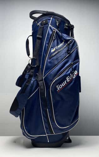 Tour Edge Hot Launch 2 Stand Bag Blue 6-Way Divide Dual Strap Golf Bag