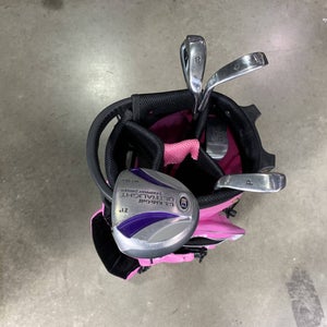 U.S. Kids WT-15 Purple Club Set 3W 6 & 8 PW Putter 54"JR Girls RH +Bag