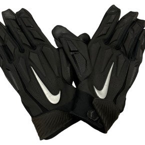 Used Nike FOOTBALL LINEMAN PADDED GLOVES FB Gloves Black LG 11859-S000027020
