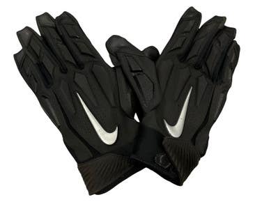 Used Nike FOOTBALL LINEMAN PADDED GLOVES FB Gloves Black LG 11859-S000027020