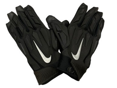 Used Nike FOOTBALL LINEMAN PADDED GLOVES FB Gloves Black LG 11859-S000027020