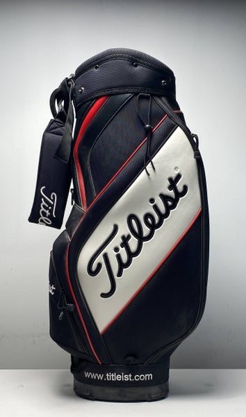 Titleist Display Staff Bag Black/Red/White 6-Way Divide Strap Golf Bag
