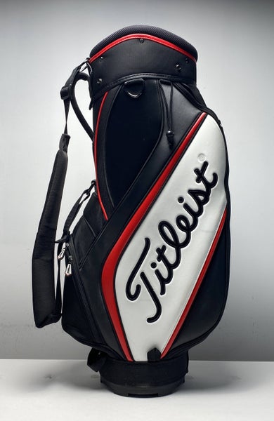Titleist Staff Display Bag Black/Red/White 6-Way Divide Single Strap Golf Bag