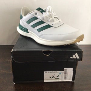Men's Size M 10 Adidas S2G Spikeless Leather Golf Shoes White Green  (New)