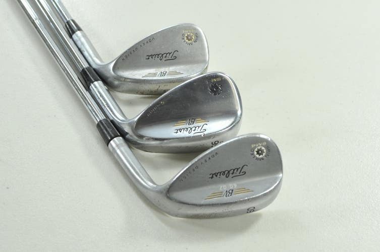 Titleist Vokey SM4/SM5 Tour Chrome 52*, 56*, 60* Wedge Set Right Steel # 206040