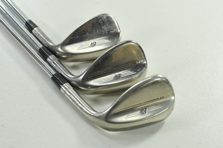 Titleist Vokey SM9 Brushed Steel 50*, 54*, 60* Wedge Set Right Steel # 205685