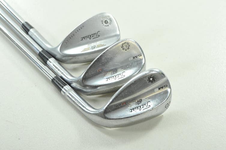 Titleist Vokey SM6/SM4 Tour Chrome 52*, 56*, 60* Wedge Set Right Steel # 206037