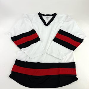 New White/Red/Black AK Practice Jersey | Senior Small