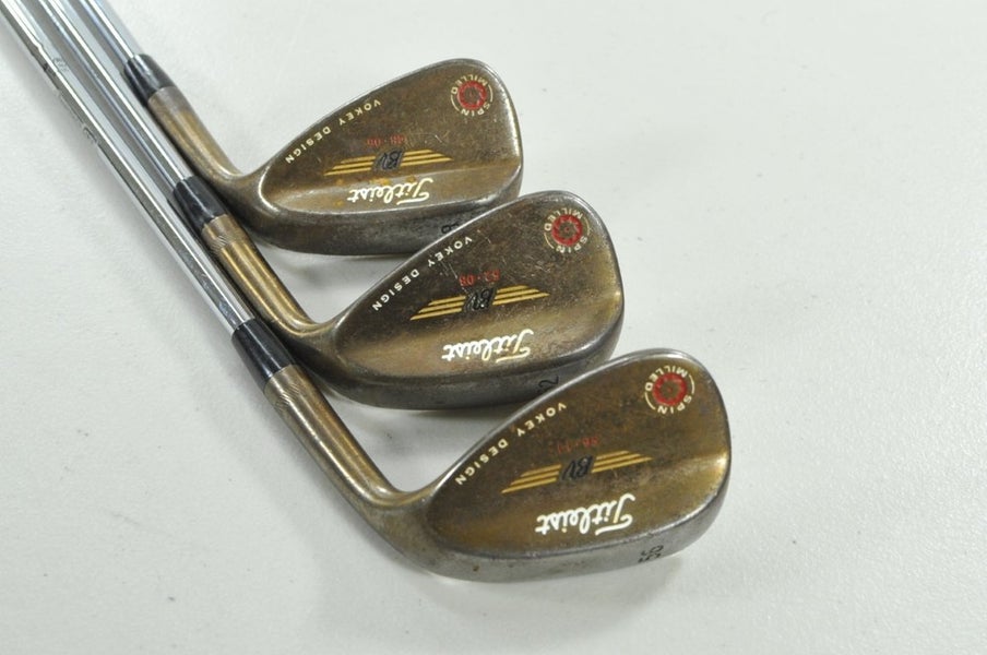 Titleist Vokey Spin Milled 2009 Oil Can 48*, 52*, 56* Wedge Set RH Steel #206401