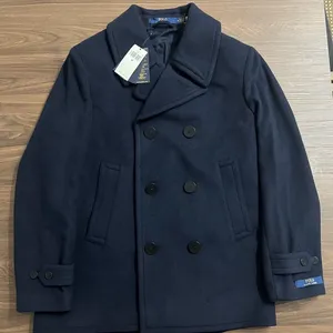 Polo Ralph Lauren Wool-Blend Twill Peacoat, Size M