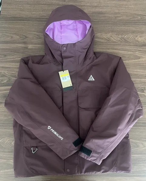 Nike ACG PrimaLoft Skull Peak Storm-FIT Burgundy Jacket Men’s Size S FV8681-652