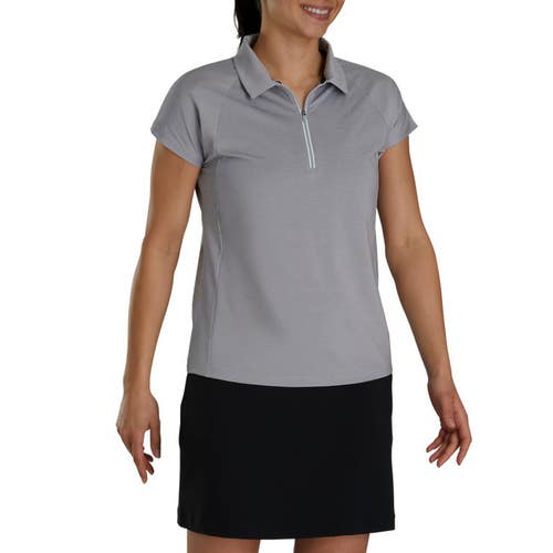 FootJoy Golf Womens Short Sleeve Quarter Zip Color Block Polo Choose Size NEW