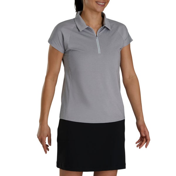 FootJoy Golf Womens Short Sleeve Quarter Zip Color Block Polo Choose Size NEW