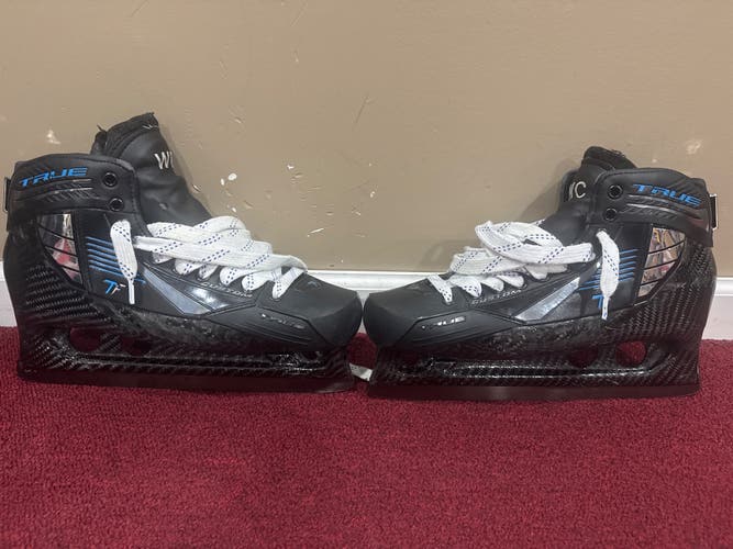 True Custom Pro Hockey Goalie Skates Regular Width Pro Stock 12 Item#PSFL12