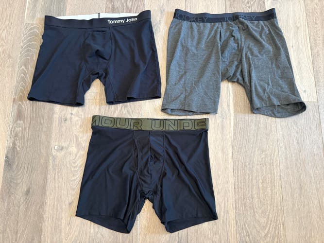 Lot of 3 - Men’s Boxer Briefs - Large (Under Armour/TommyJohn/Jockey)