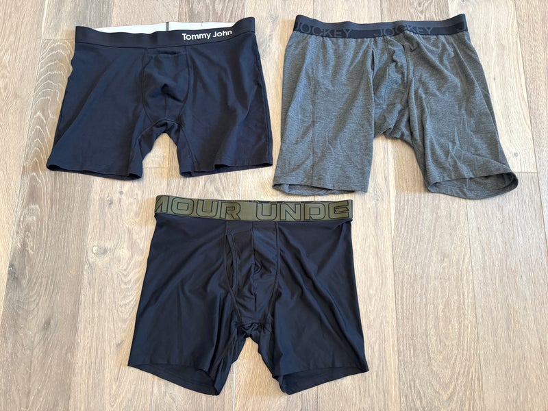 Lot of 3 - Men’s Boxer Briefs - Large (Under Armour/TommyJohn/Jockey)