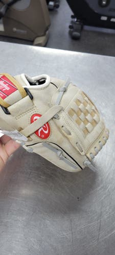 Used Rawlings H100BC BB/SB Glove RH Throw White 10" 11497-S000153846