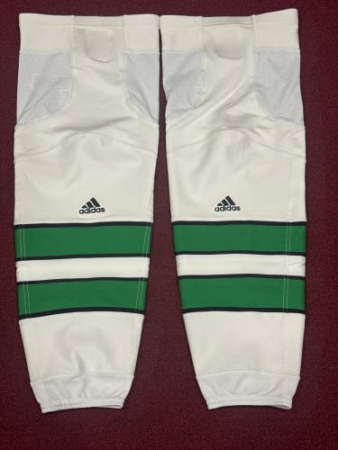 University of North Dakota White Senior Adidas Socks Pro Stock Game Socks  (New)