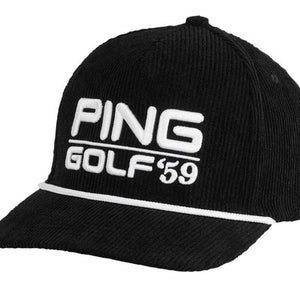 PING 2025 Retro Roper Adjustable Golf Hat Cap Black NEW