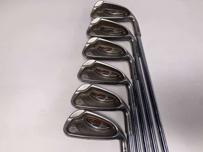 Ping G10 Iron Set 4-9 Green Dot 2* Up AWT Stiff Steel Mens RH