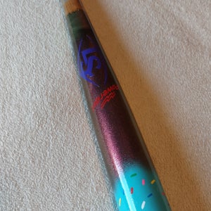 Ice Cream 29"/27oz Louisville Slugger 243 Maple Wood Baseball Bat Galaxy Pink Green/Blue/Natural