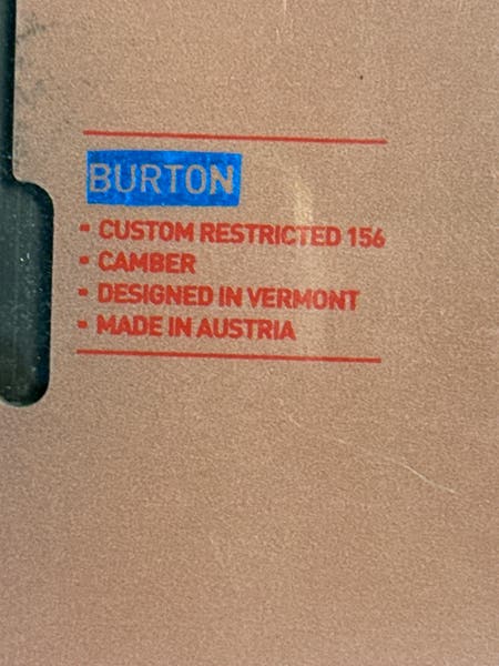 Burton Custom Restricted Snowboard Without Bindings 156 cm (Used