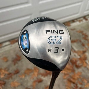 Ping G2 3-Wood 14 Black Dot TFC 100 Stiff Flex 43.25 +HC NICE