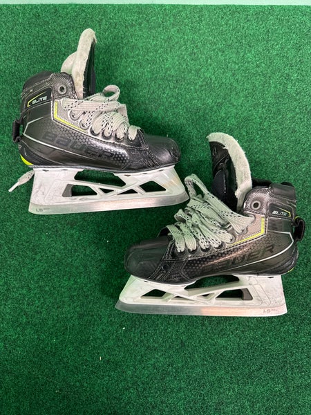Junior Bauer Elite Hockey Goalie Skates (Regular) Size 1.5 (Used)