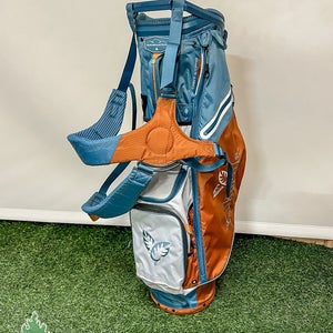 Used Sun Mountain Threes LS Kukui ula Stand/Carry Blue/Light Brown Golf Bag