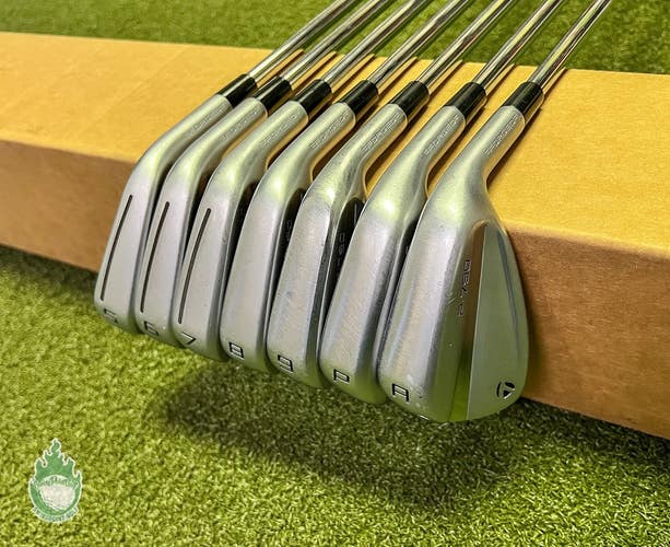 Used RH 2023 TaylorMade P-790 Irons 5-PW/AW Tour 105g Regular Steel Golf Set