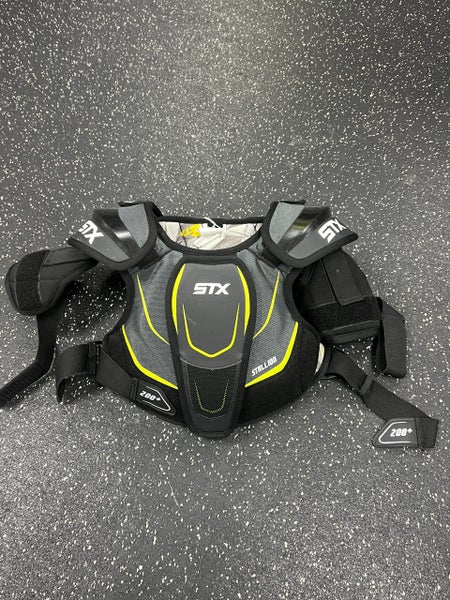 Used STX 200+ Lacrosse Shoulder Pads Black MD 11849-S000032672