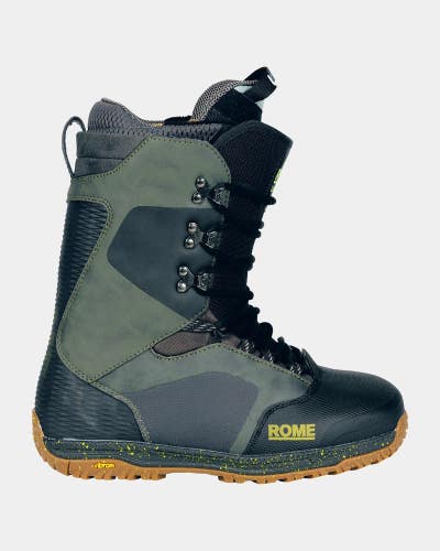 Rome Libertine Lace Snowboard Boots Men's Size 11 Black/Olive New 2025