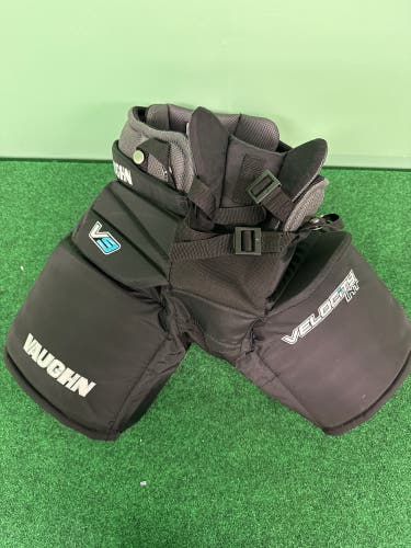 Black Vaughn Velocity V9 Hockey Goalie Pants (Used) | Intermediate Medium