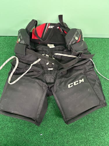 Black CCM 1.5 Hockey Goalie Pants (Used) |  Junior Medium