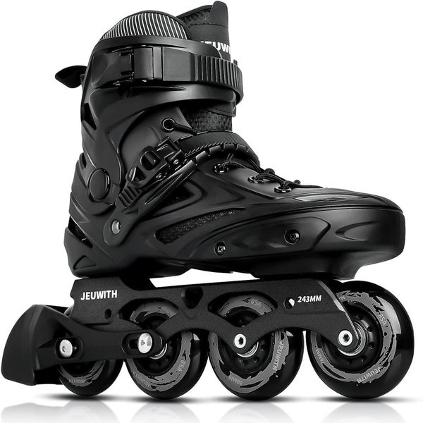JEUWITH Inline Skates for Women Men Black Size Mens 9.5 Womens 10.5